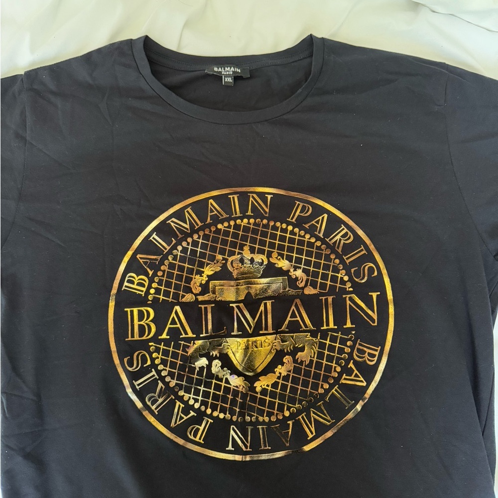 Balmain Black Graphic T-Shirt